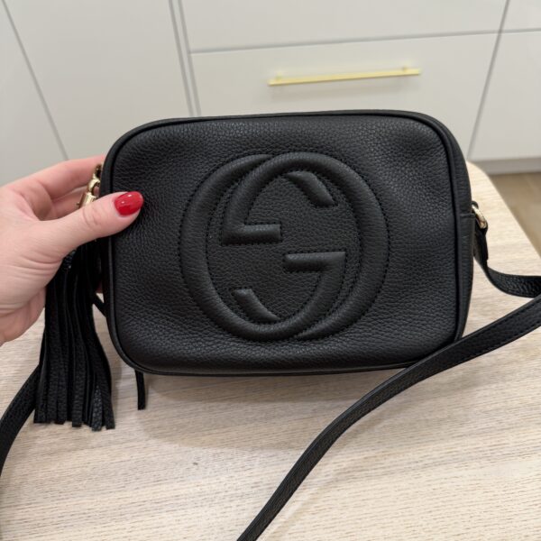 Gucci Calfskin Small Soho Disco Bag Black