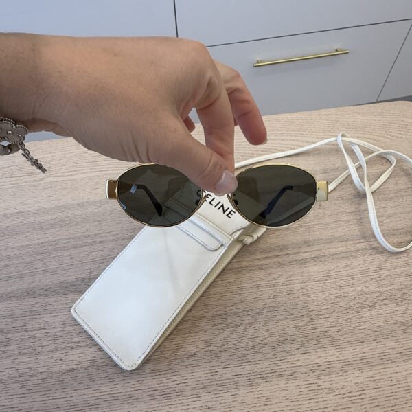 Celine Triomphe Metal 01 Sunglasses in Metal Gold
