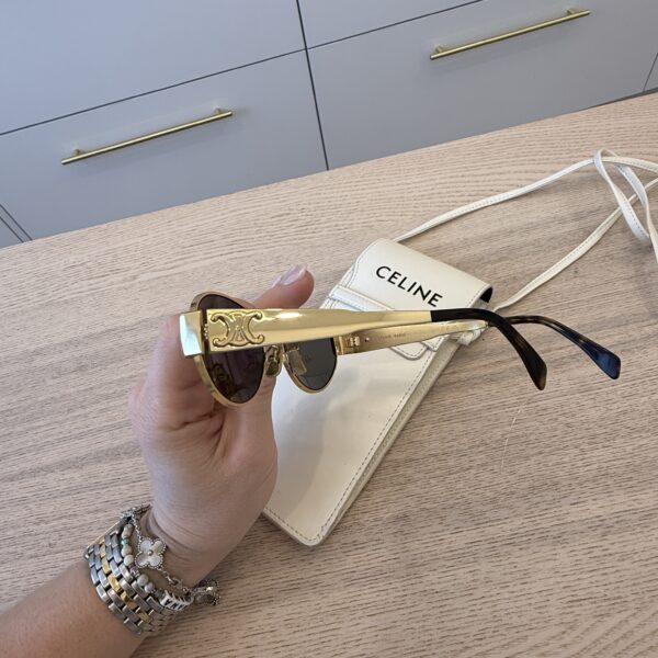 Celine Triomphe Metal 01 Sunglasses in Metal Gold
