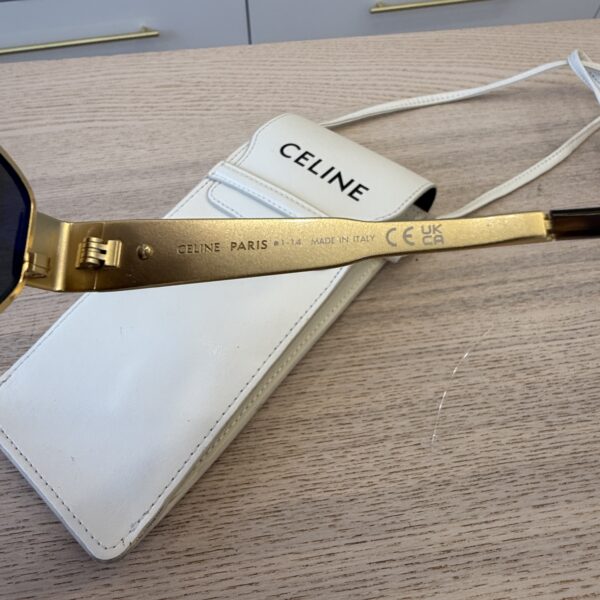 Celine Triomphe Metal 01 Sunglasses in Metal Gold