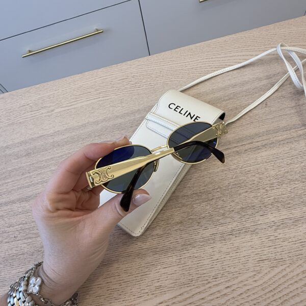 Celine Triomphe Metal 01 Sunglasses in Metal Gold