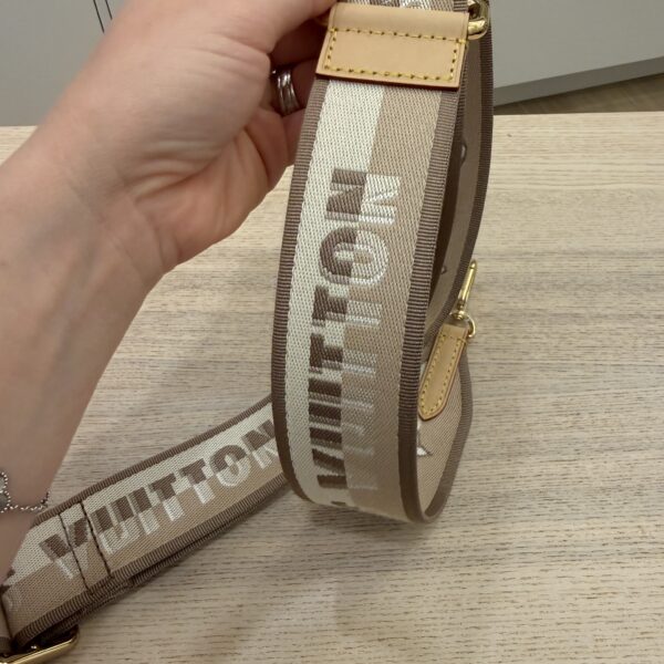 Louis Vuitton Jacquard Shoulder Strap Black White Beige