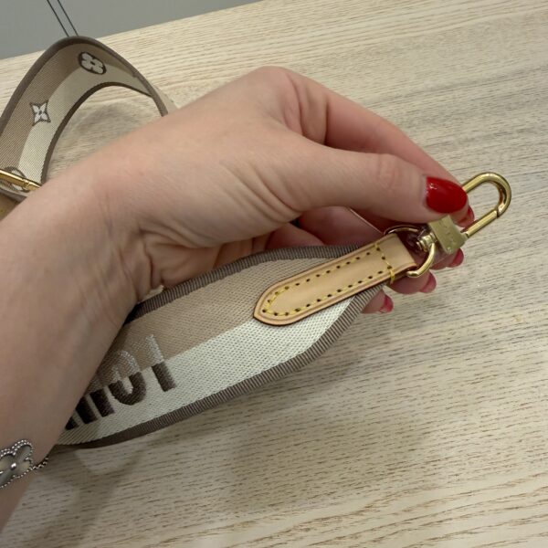 Louis Vuitton Jacquard Shoulder Strap Black White Beige