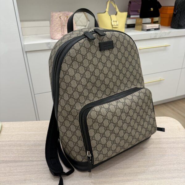Gucci Beige/Ebony GG Coated Canvas Supreme Backpack Bag