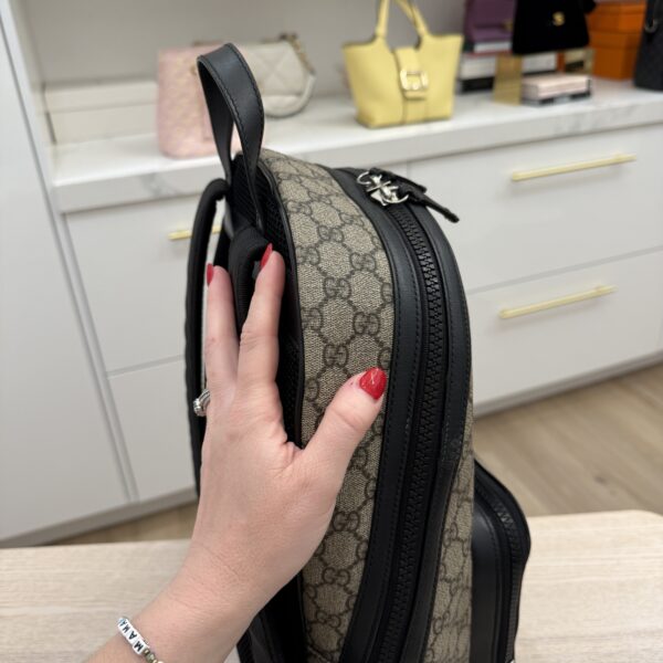 Gucci Beige/Ebony GG Coated Canvas Supreme Backpack Bag