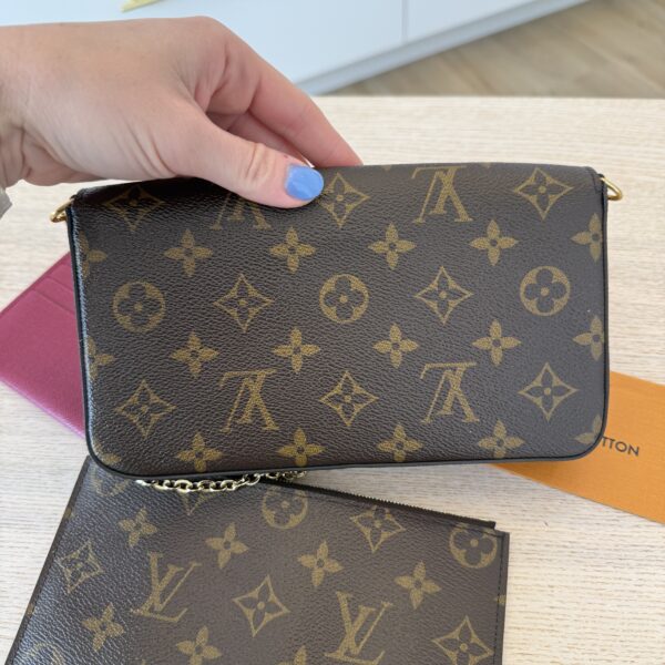 Louis Vuitton Monogram Pochette Felicie Chain Wallet