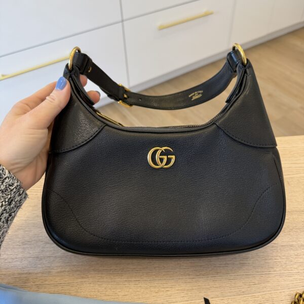 Gucci Goatskin Small Aphrodite Shoulder Bag Black
