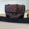Chanel Paris-Salzburg Tyrolean Flap Bag Burgundy, Black and Silver