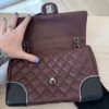 Chanel Paris-Salzburg Tyrolean Flap Bag Burgundy, Black and Silver