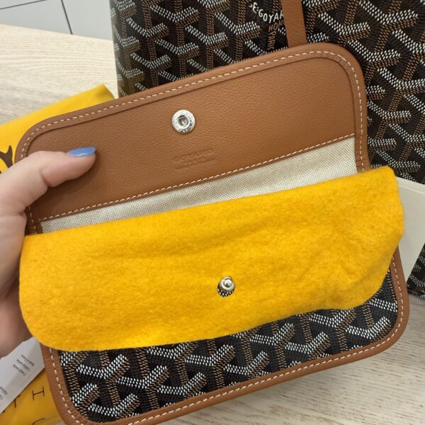 Goyard Goyardine Saint Louis GM Black and Tan
