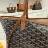 Goyard Goyardine Saint Louis GM Black and Tan