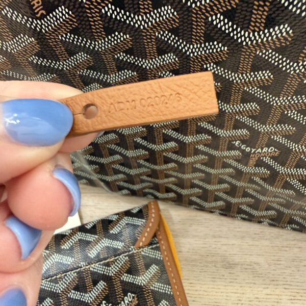 Goyard Goyardine Saint Louis GM Black and Tan