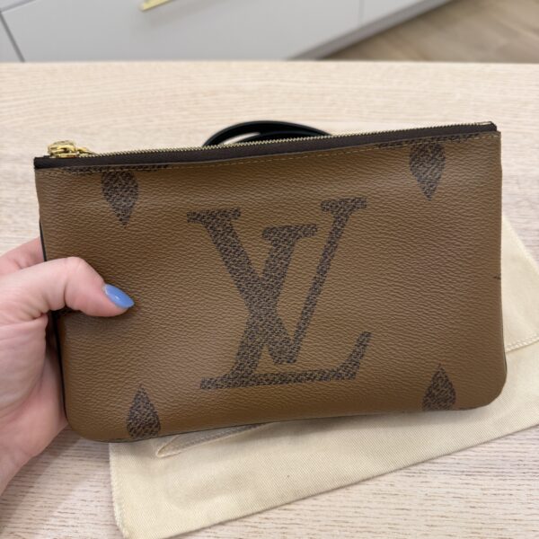 Louis Vuitton Double Zip Pochette Limited Edition Reverse Monogram Giant