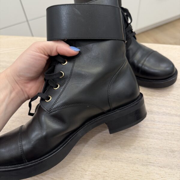 Louis Vuitton Calfskin Wonderland Flat Ranger Boots 39 Black