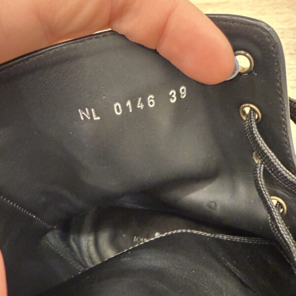 Louis Vuitton Calfskin Wonderland Flat Ranger Boots 39 Black