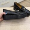Gucci Leather Horsebit Flatform Loafer Size 38.5