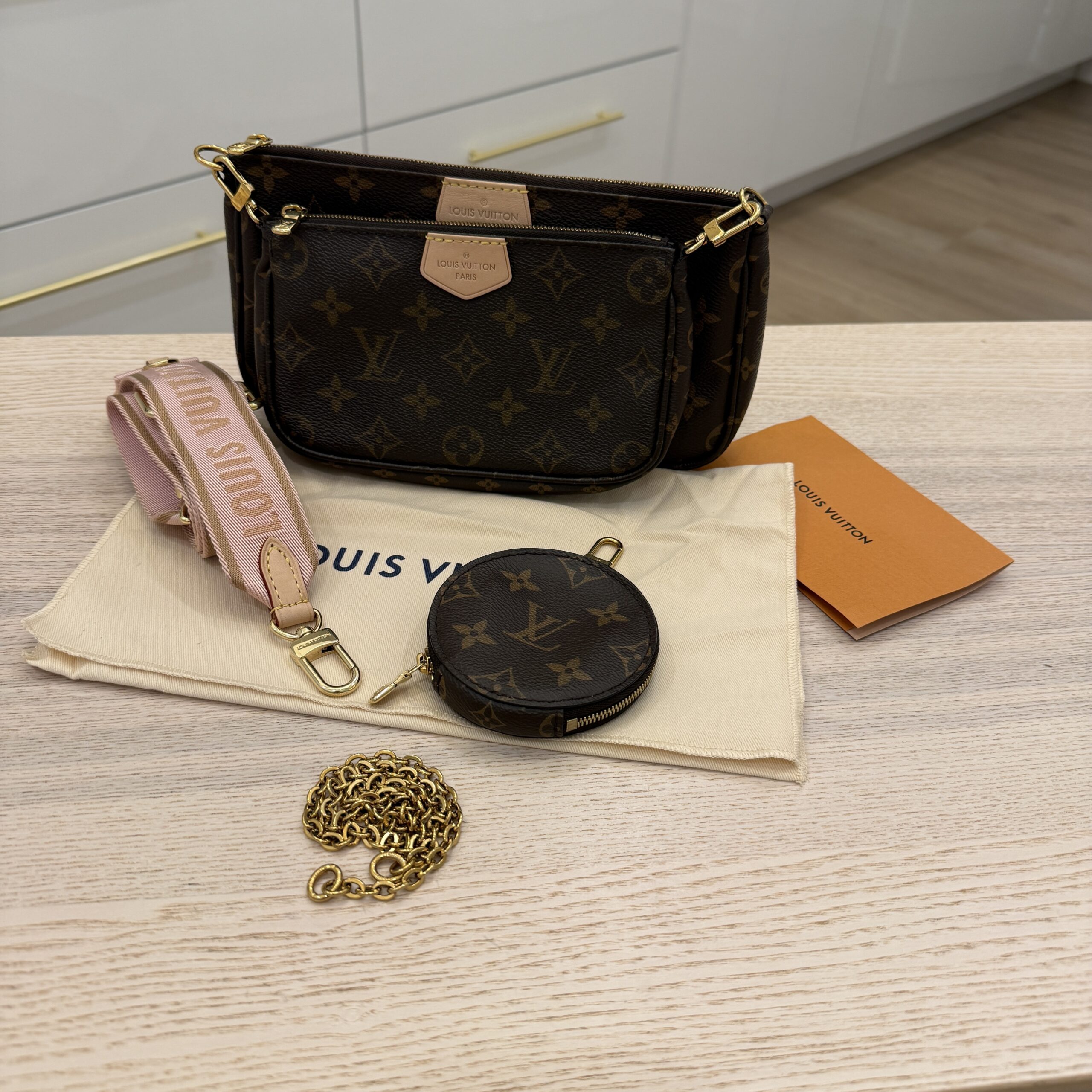 Louis Vuitton Monogram Multi Pochette Accessories Rose