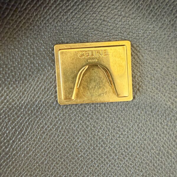 Celine Grained Calfskin Micro Belt Bag Dark Grey