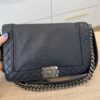 Chanel Calfskin New Medium Boy Reverso Flap Navy