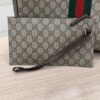 Gucci GG Supreme Monogram Web Large Ophidia Vertical Shopping Tote Brown