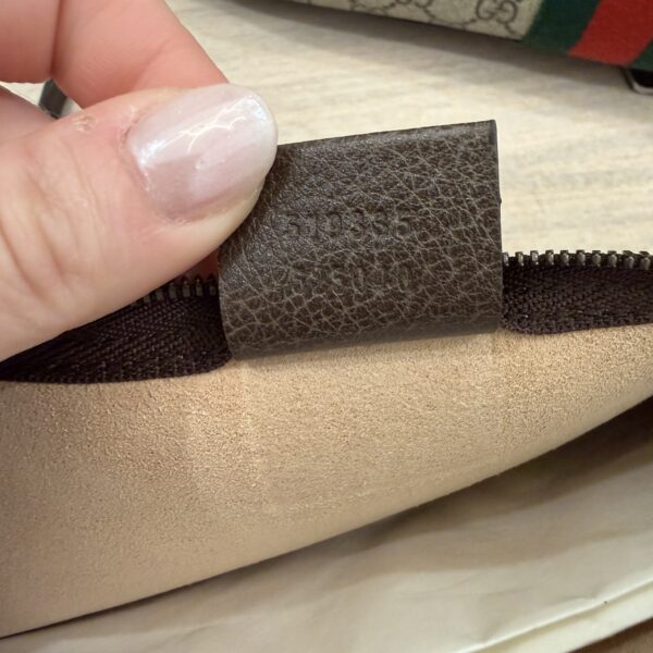 Gucci GG Supreme Monogram Web Large Ophidia Vertical Shopping Tote Brown