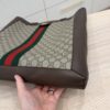 Gucci GG Supreme Monogram Web Large Ophidia Vertical Shopping Tote Brown