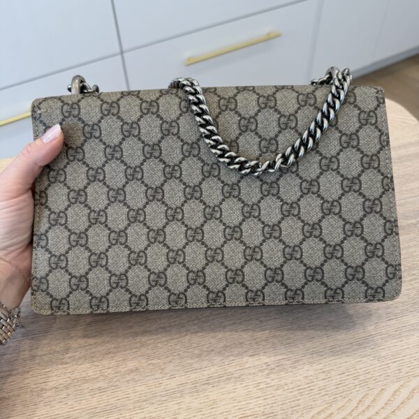 Gucci GG Supreme Monogram Small Dionysus Shoulder Bag Taupe