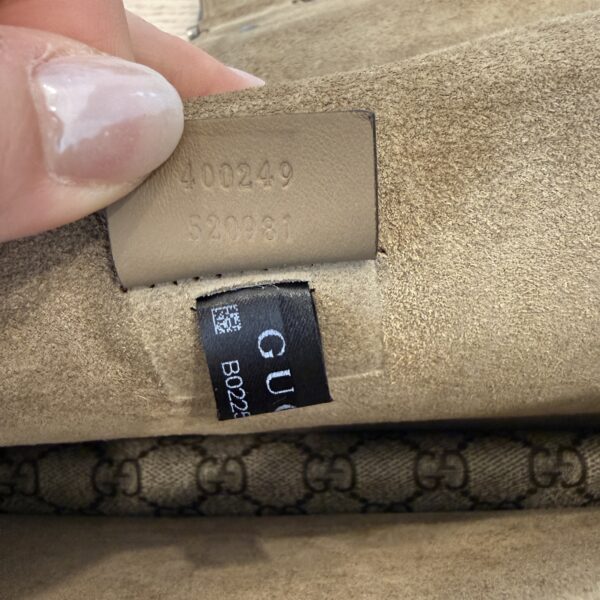 Gucci GG Supreme Monogram Small Dionysus Shoulder Bag Taupe