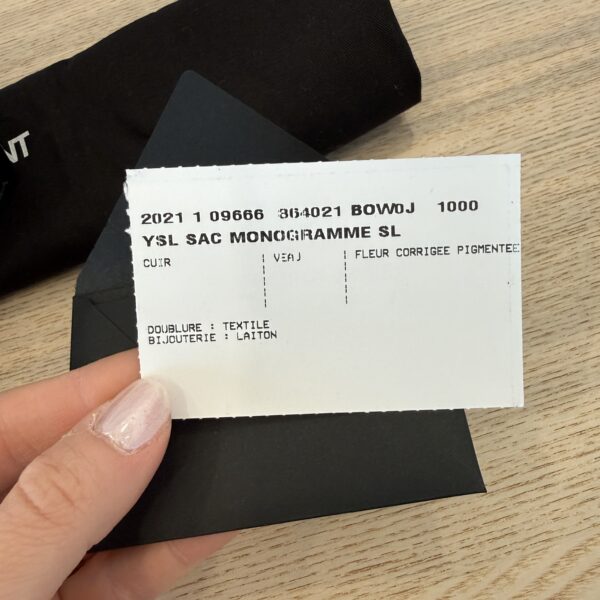 Saint Laurent (YSL) Grain De Poudre Medium Classic Monogram Kate Satchel Black Gold Hardware