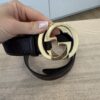 Gucci GG Brown Logo Belt 95/38