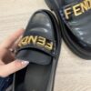 Fendi Vitello Abrasivato Fendigraphy 50mm Loafers 39 Black