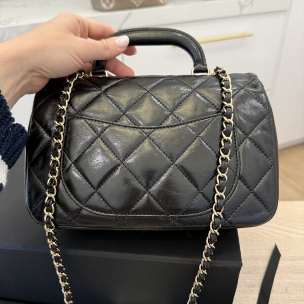Chanel Coco Trip Flap Bag Black Gold Hardware