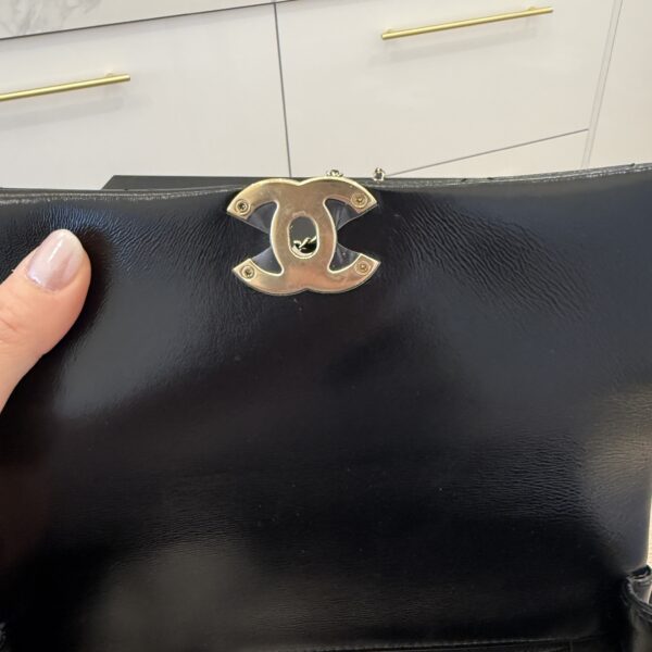 Chanel Coco Trip Flap Bag Black Gold Hardware