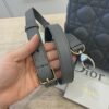 Christian Dior Lambskin Cannage Medium Lady Dior Grey Gold Hardware