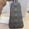 Christian Dior Lambskin Cannage Medium Lady Dior Grey Gold Hardware