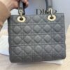 Christian Dior Lambskin Cannage Medium Lady Dior Grey Gold Hardware