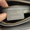 Christian Dior Lambskin Cannage Medium Lady Dior Grey Gold Hardware