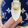 Louis Vuitton Blue/White Monogram Jacquard Velvet Match Speedy Bandouliere 20 Bag
