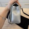 Chanel Silver Chevron Mademoiselle Vintage Flap Bag