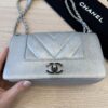 Chanel Silver Chevron Mademoiselle Vintage Flap Bag