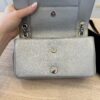 Chanel Silver Chevron Mademoiselle Vintage Flap Bag