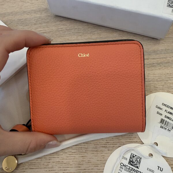 Chloe Compact Alphabet Wallet in Coral