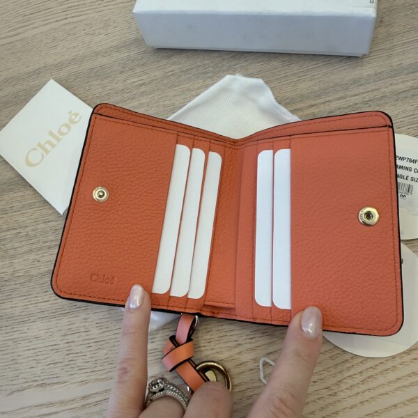 Chloe Compact Alphabet Wallet in Coral