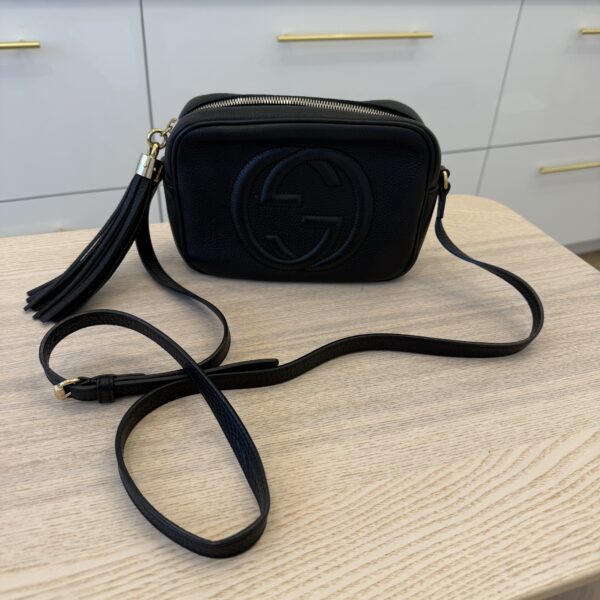 Gucci Calfskin Small Soho Disco Bag Black