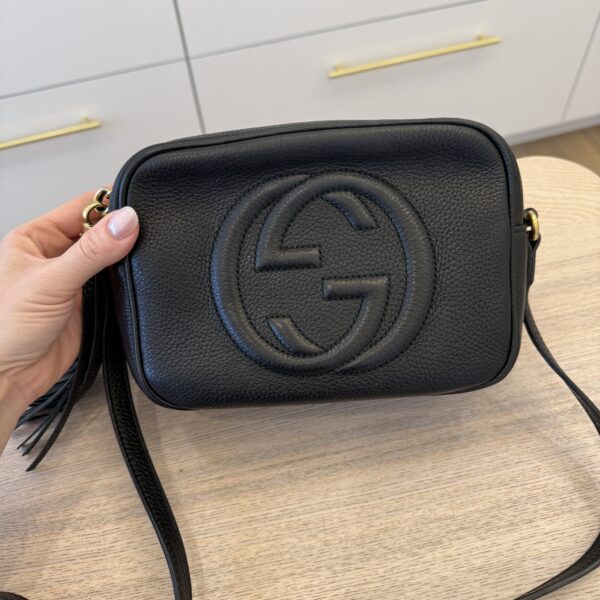 Gucci Calfskin Small Soho Disco Bag Black