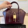 Givenchy Box Calfskin Mini Lock Antigona Oxblood Red