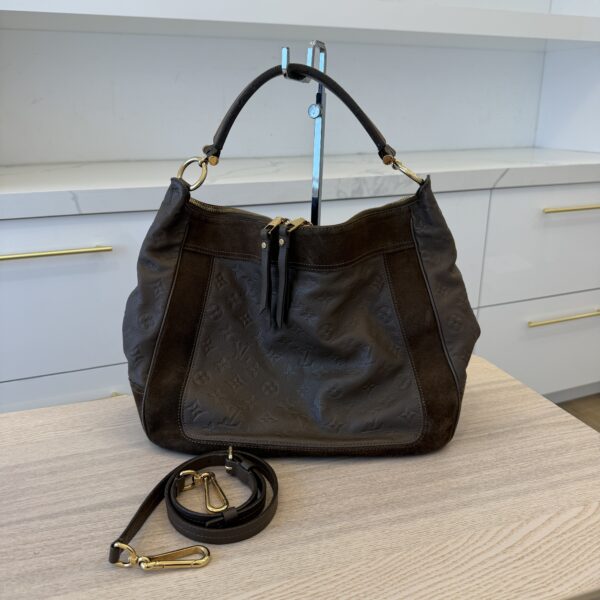 Louis Vuitton Chocolat Monogram Empreinte Leather Audacieuse PM Bag