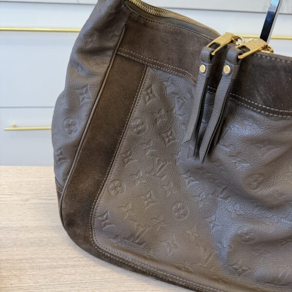 Louis Vuitton Chocolat Monogram Empreinte Leather Audacieuse PM Bag