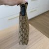 Gucci GG Monogram Web Flat Messenger Bag Black