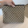Gucci GG Monogram Web Flat Messenger Bag Black